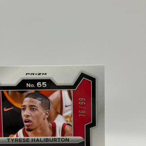 2024 Panini Prizm Draft Picks #65 Tyrese Haliburton Blue Ice Prizms #/99 FRENLY BRICKS - Open 7 Days
