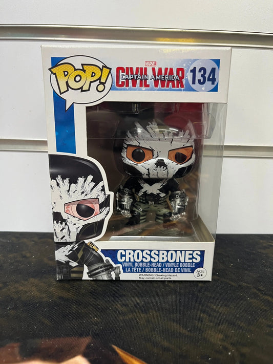 Funko Pop! MARVEL Captain America Civil War - Crossbones #134 Bobble-POP FRENLY BRICKS - Open 7 Days
