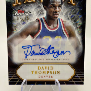 2024-25 Topps Finest Basketball #FA-DT David Thompson Auto Black /25 FRENLY BRICKS - Open 7 Days