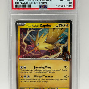 2025 Pokemon Destined Rivals - Team Rocket’s Zapdos 070/182 EB Games PSA 10 FRENLY BRICKS - Open 7 Days
