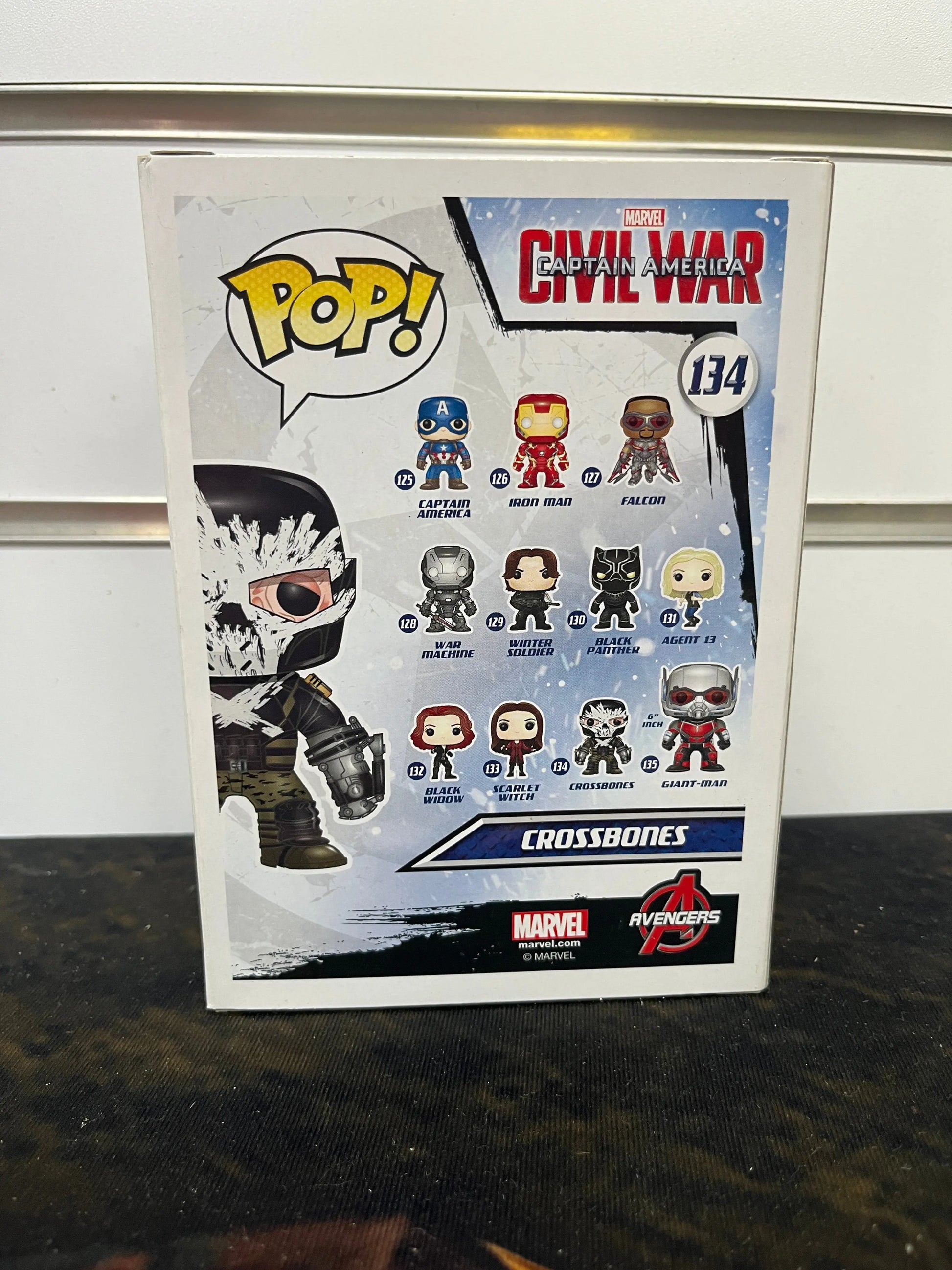 Funko Pop! MARVEL Captain America Civil War - Crossbones #134 Bobble-POP FRENLY BRICKS - Open 7 Days