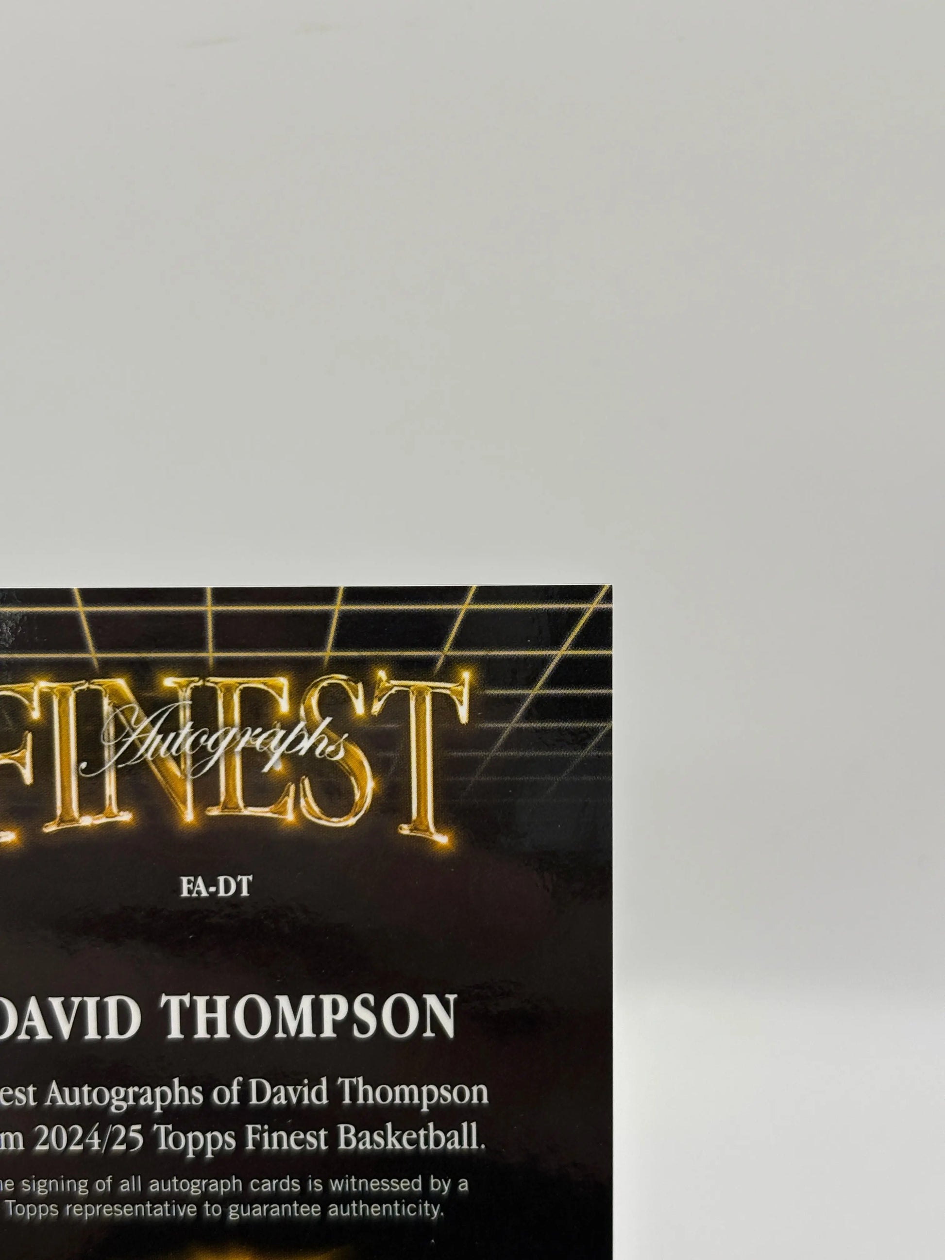 2024-25 Topps Finest Basketball #FA-DT David Thompson Auto Black /25 FRENLY BRICKS - Open 7 Days