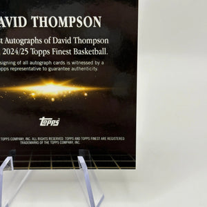 2024-25 Topps Finest Basketball #FA-DT David Thompson Auto Black /25 FRENLY BRICKS - Open 7 Days