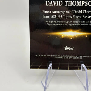 2024-25 Topps Finest Basketball #FA-DT David Thompson Auto Black /25 FRENLY BRICKS - Open 7 Days