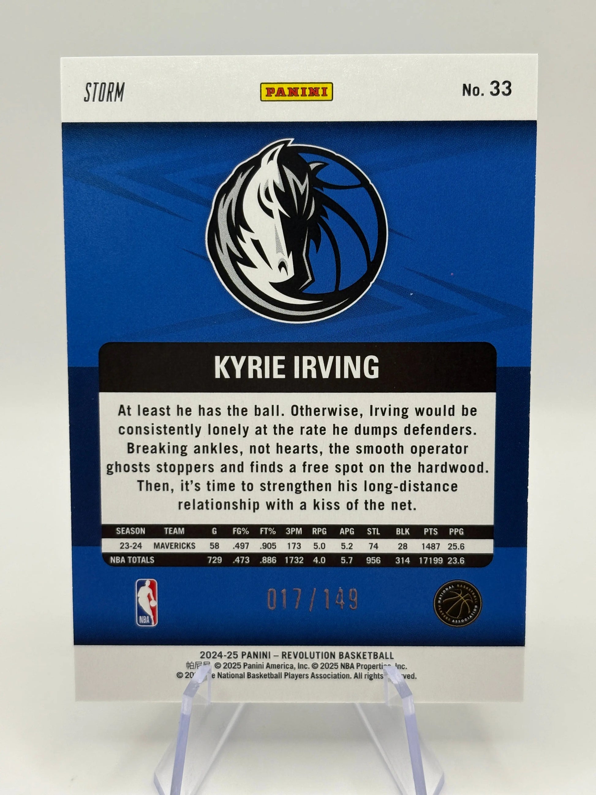 2024-25 Panini Revolution Basketball - Kyrie Irving 017/149 Storm Card FRENLY BRICKS - Open 7 Days