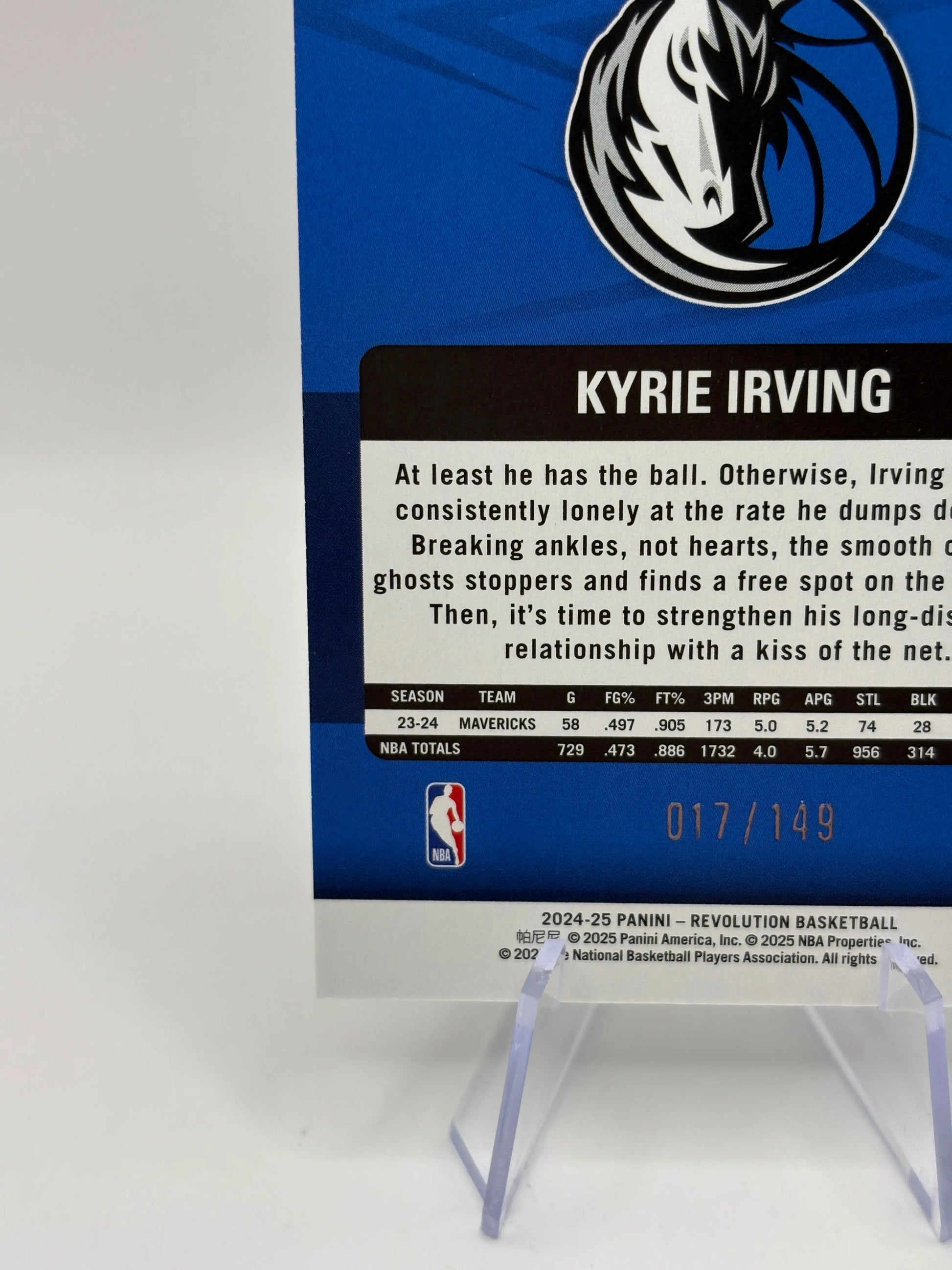 2024-25 Panini Revolution Basketball - Kyrie Irving 017/149 Storm Card FRENLY BRICKS - Open 7 Days