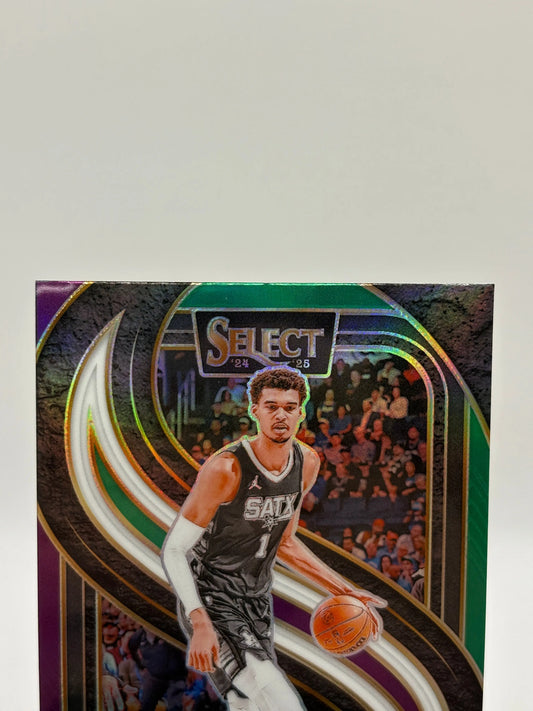 2024-25 Panini Select Victor Wembanyama #102 Premier Level Green White Purple FRENLY BRICKS - Open 7 Days