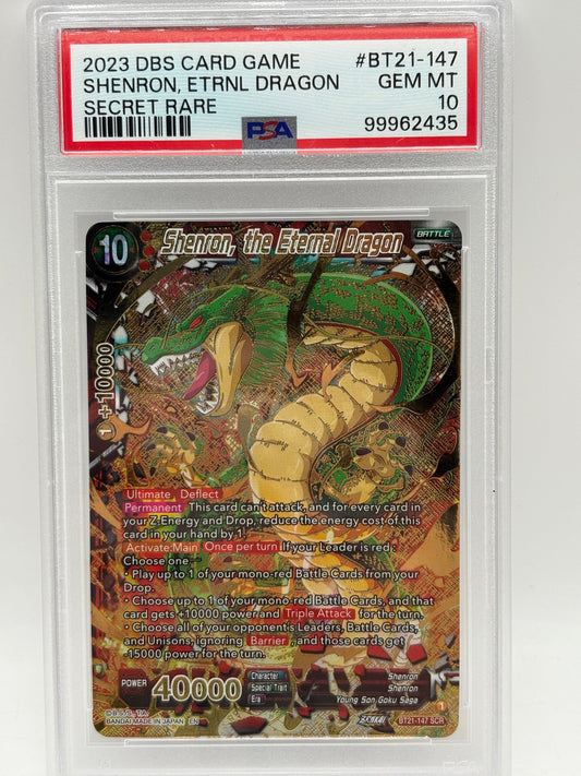 2023 DBS Card Game - Shenron, Eternal Dragon BT21-147 SCR PSA 10 FRENLY BRICKS - Open 7 Days