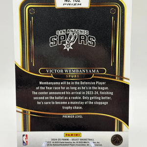 2024-25 Panini Select Victor Wembanyama #102 Premier Level Green White Purple FRENLY BRICKS - Open 7 Days