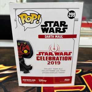 Funko Pop! Star Wars #299 Darth Maul 2019 Galactic Convention Exclusive FRENLY BRICKS - Open 7 Days