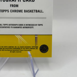 2024-25 Topps Chrome DaRon Holmes II Next Stop Signatures RC Rookie Auto #NSS-DH FRENLY BRICKS - Open 7 Days