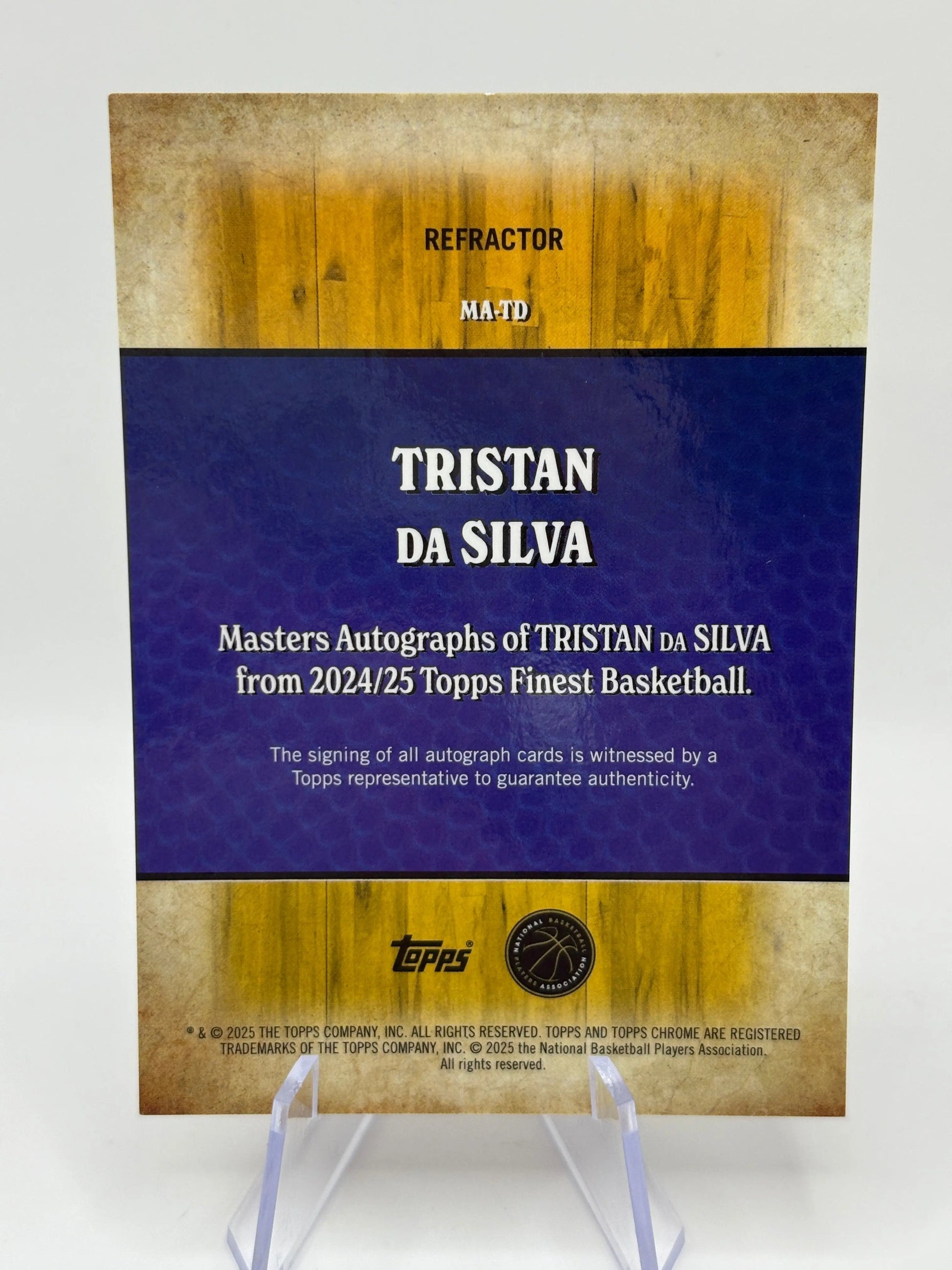 2024-25 Topps Finest Masters Autograph #MA-TD Tristan Da Silva Rookie Auto FRENLY BRICKS - Open 7 Days