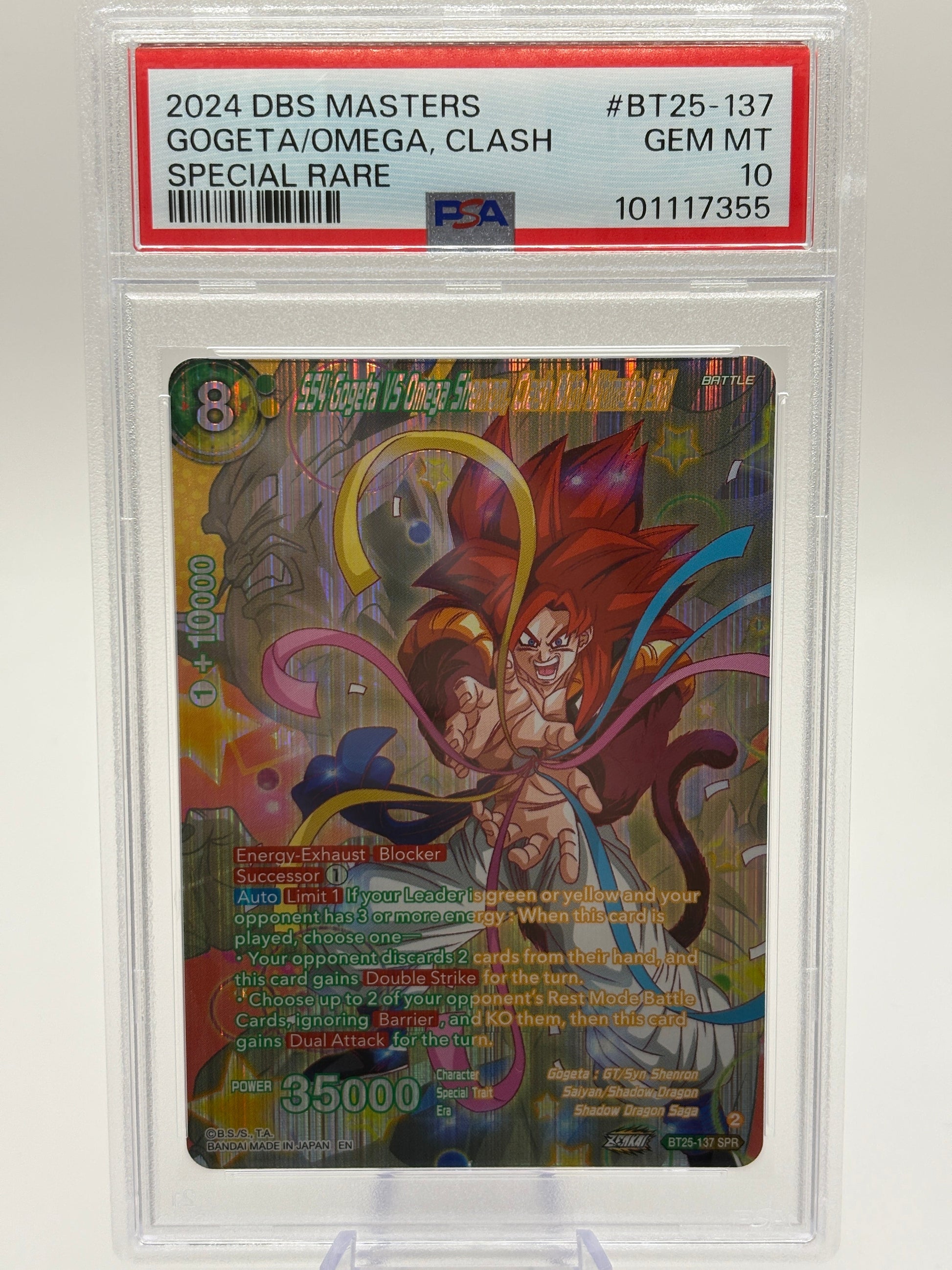 2024 DBS Masters SS4 Gogeta Vs Omega Shenron BT25-137 SPR PSA 10 FRENLY BRICKS - Open 7 Days