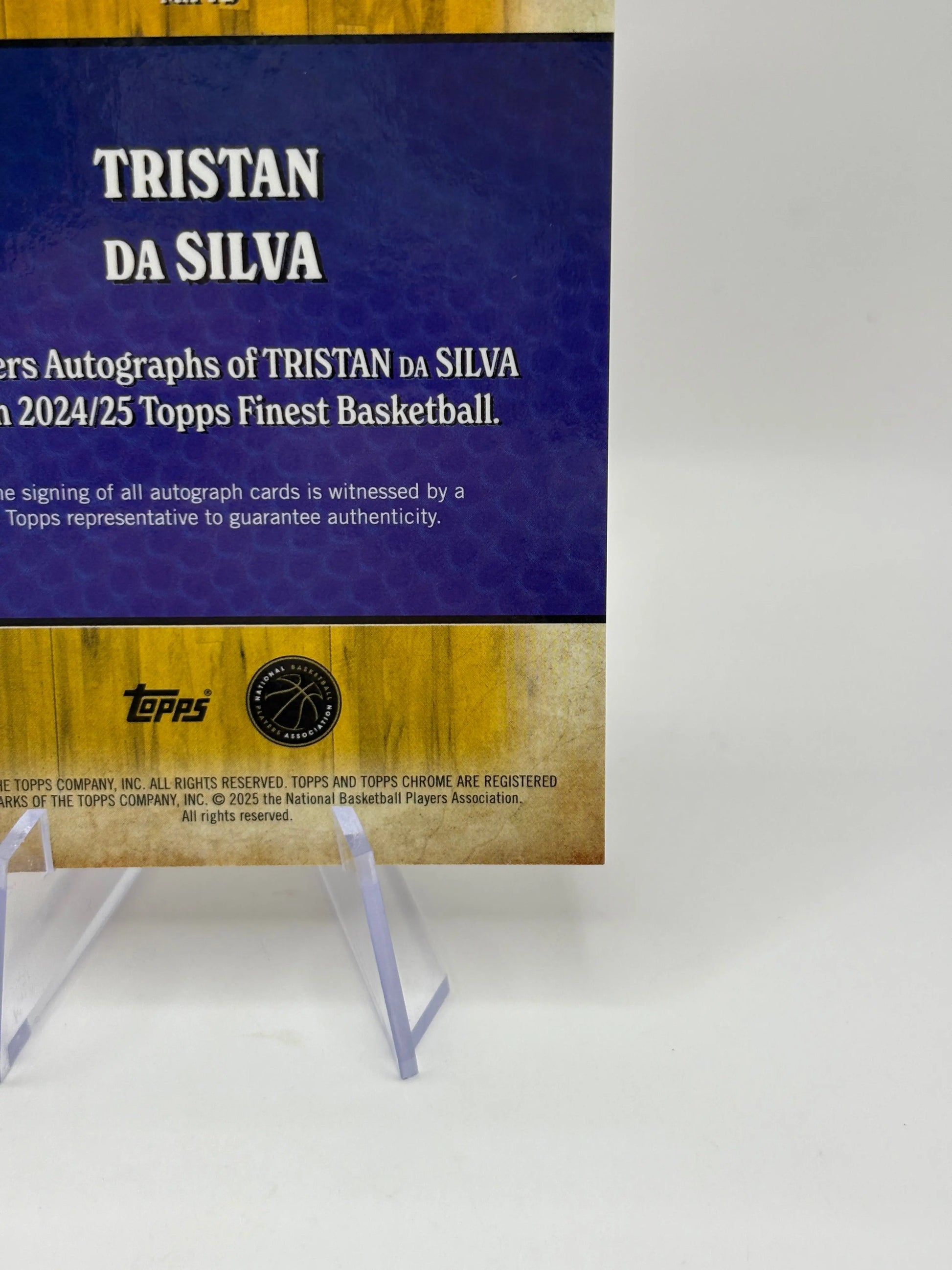 2024-25 Topps Finest Masters Autograph #MA-TD Tristan Da Silva Rookie Auto FRENLY BRICKS - Open 7 Days