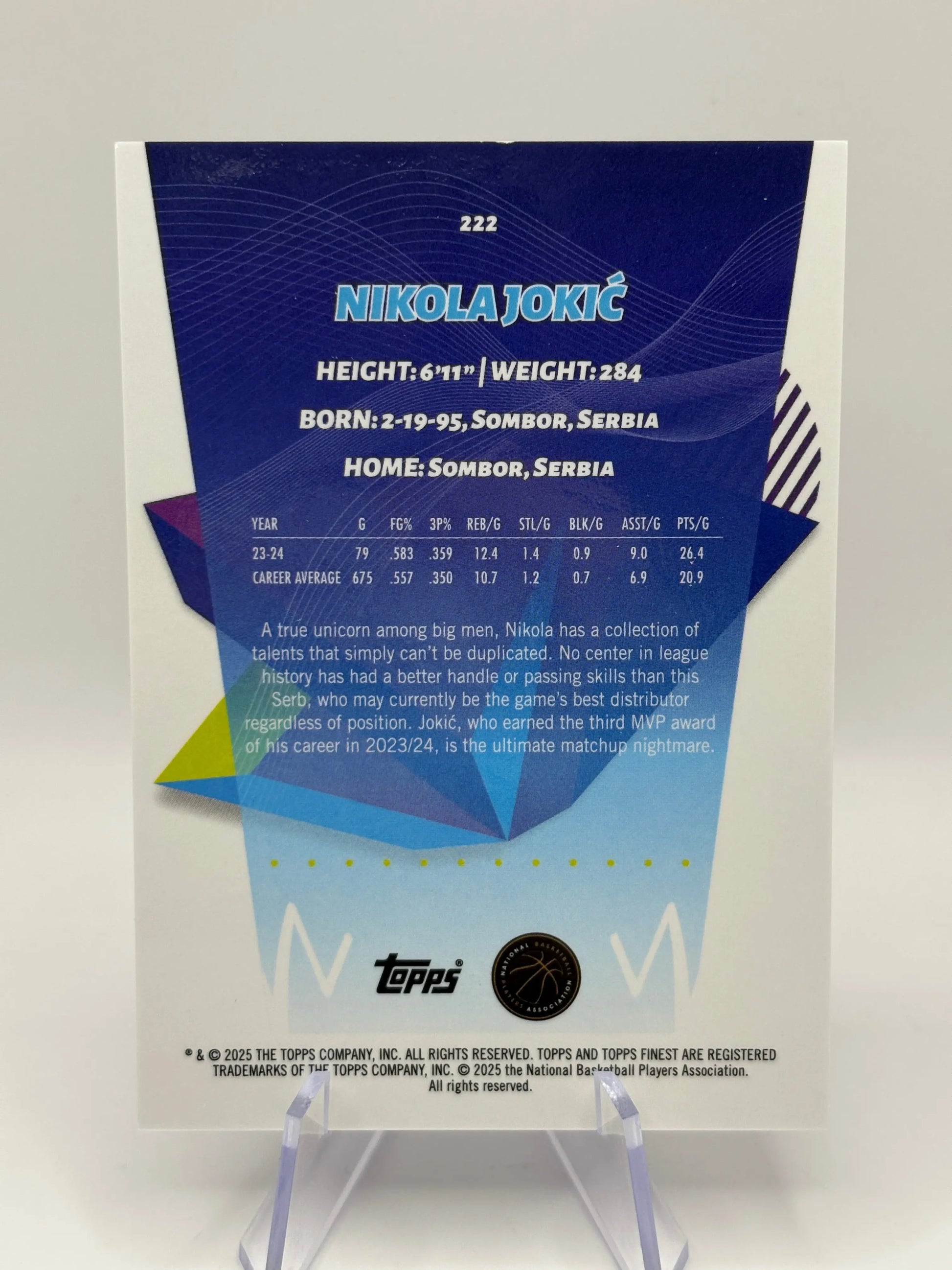 2024-25 Topps Finest Purple Refractor - Nikola Jokic 18/50 LP FRENLY BRICKS - Open 7 Days