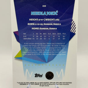 2024-25 Topps Finest Purple Refractor - Nikola Jokic 18/50 LP FRENLY BRICKS - Open 7 Days