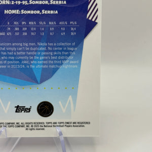 2024-25 Topps Finest Purple Refractor - Nikola Jokic 18/50 LP FRENLY BRICKS - Open 7 Days