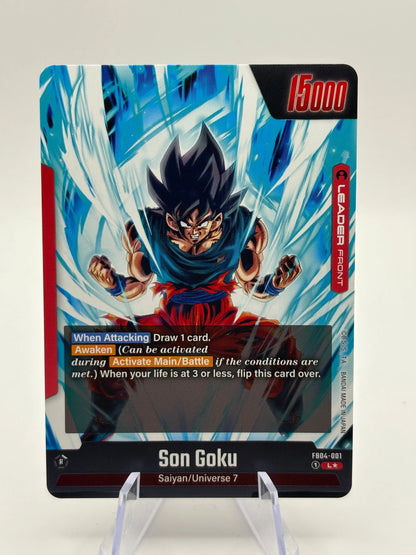Dragon Ball Super Fusion World - Son Goku FB04-001 L* Alt Art NM FRENLY BRICKS - Open 7 Days