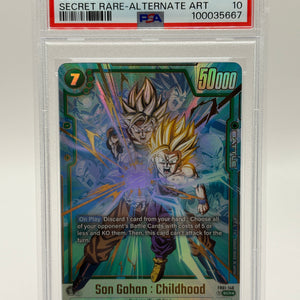2024 DBS Fusion World Son Gohan : Childhood FB01-140 SCR Alt Art PSA 10 FRENLY BRICKS - Open 7 Days
