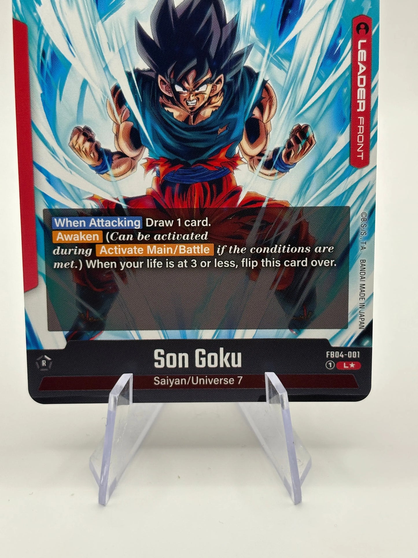 Dragon Ball Super Fusion World - Son Goku FB04-001 L* Alt Art NM FRENLY BRICKS - Open 7 Days
