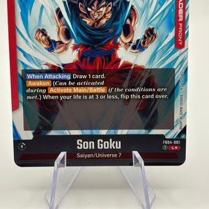 Dragon Ball Super Fusion World - Son Goku FB04-001 L* Alt Art NM FRENLY BRICKS - Open 7 Days