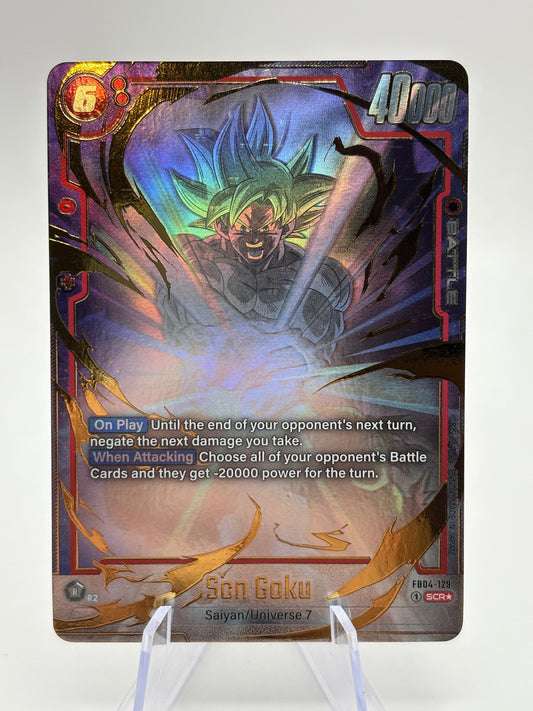 Dragon Ball Super Fusion World - Son Goku FB04-129 SCR* Alternate Art FRENLY BRICKS - Open 7 Days