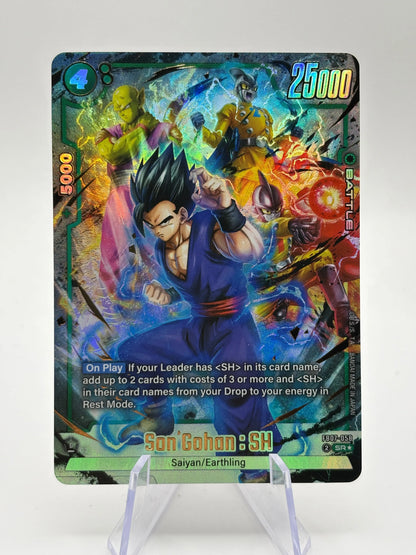 Dragon Ball Super Fusion World - Son Gohan : SH FB07-058 SR* Alt Art FRENLY BRICKS - Open 7 Days