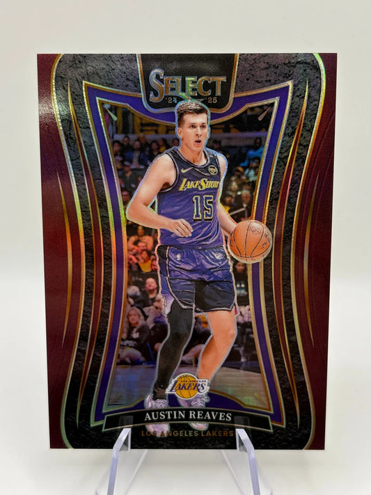 2024-25 Panini Select Basketball Austin Reaves Maroon /85 Mezzanine Level LA Lakers FRENLY BRICKS - Open 7 Days