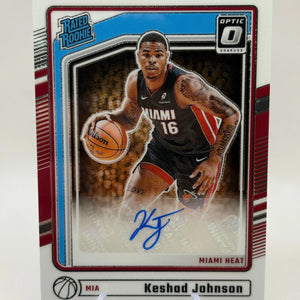2024-25 Panini Donruss Optic Basketball #326 Keshad Johnson Rated Rookie Auto FRENLY BRICKS - Open 7 Days