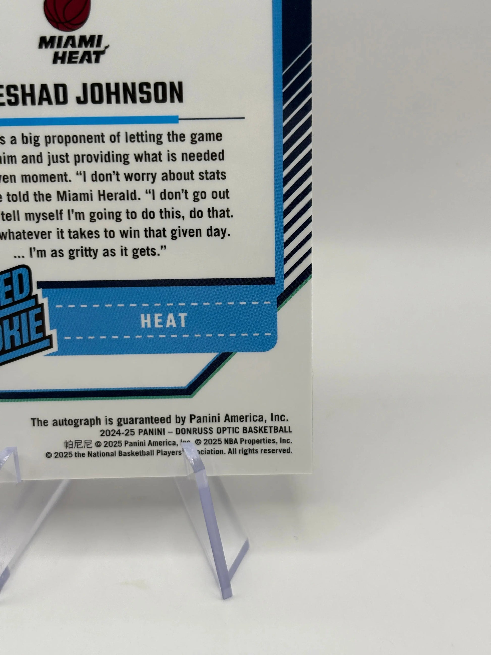 2024-25 Panini Donruss Optic Basketball #326 Keshad Johnson Rated Rookie Auto FRENLY BRICKS - Open 7 Days