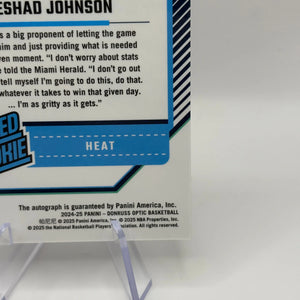 2024-25 Panini Donruss Optic Basketball #326 Keshad Johnson Rated Rookie Auto FRENLY BRICKS - Open 7 Days