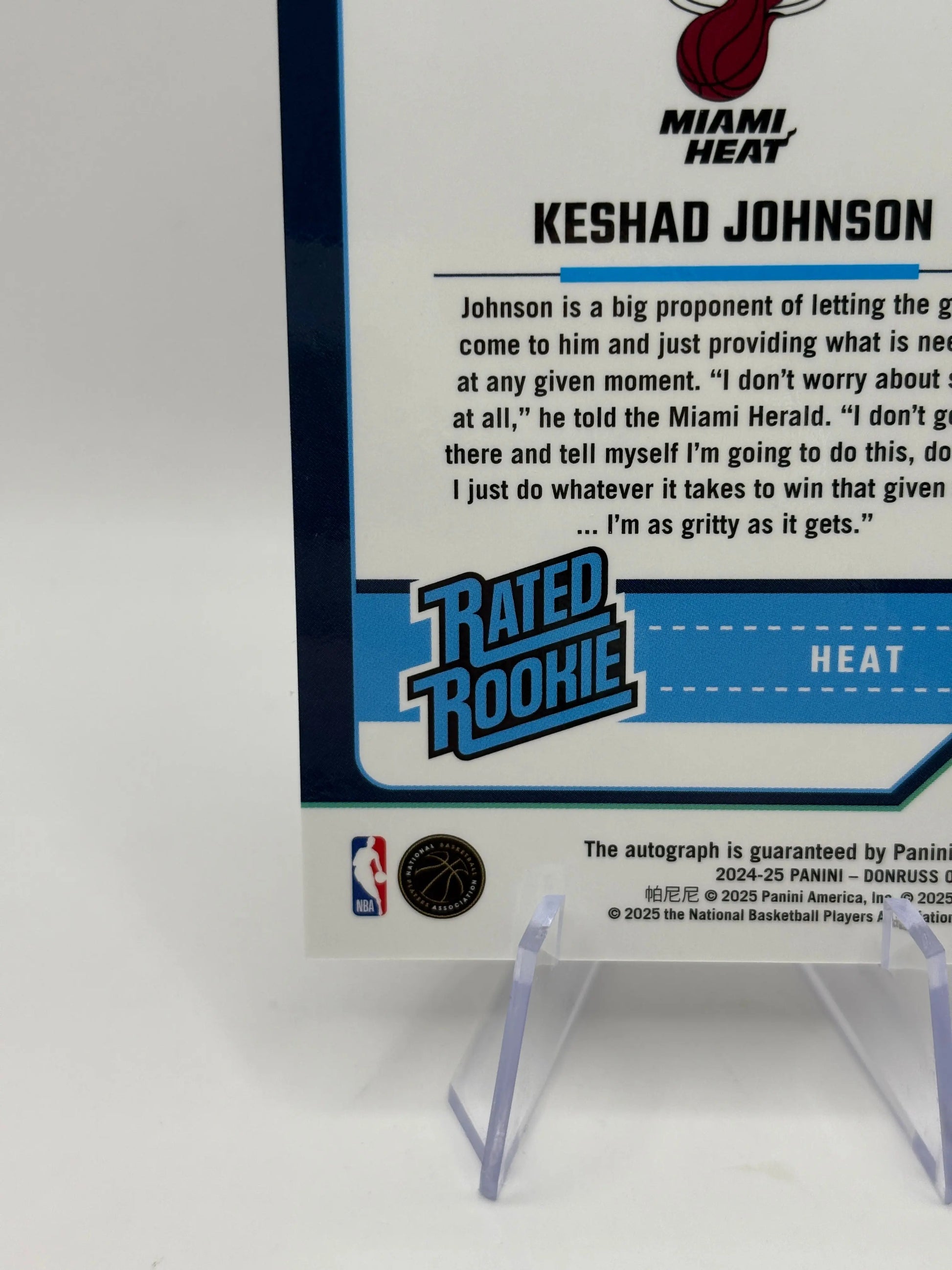 2024-25 Panini Donruss Optic Basketball #326 Keshad Johnson Rated Rookie Auto FRENLY BRICKS - Open 7 Days