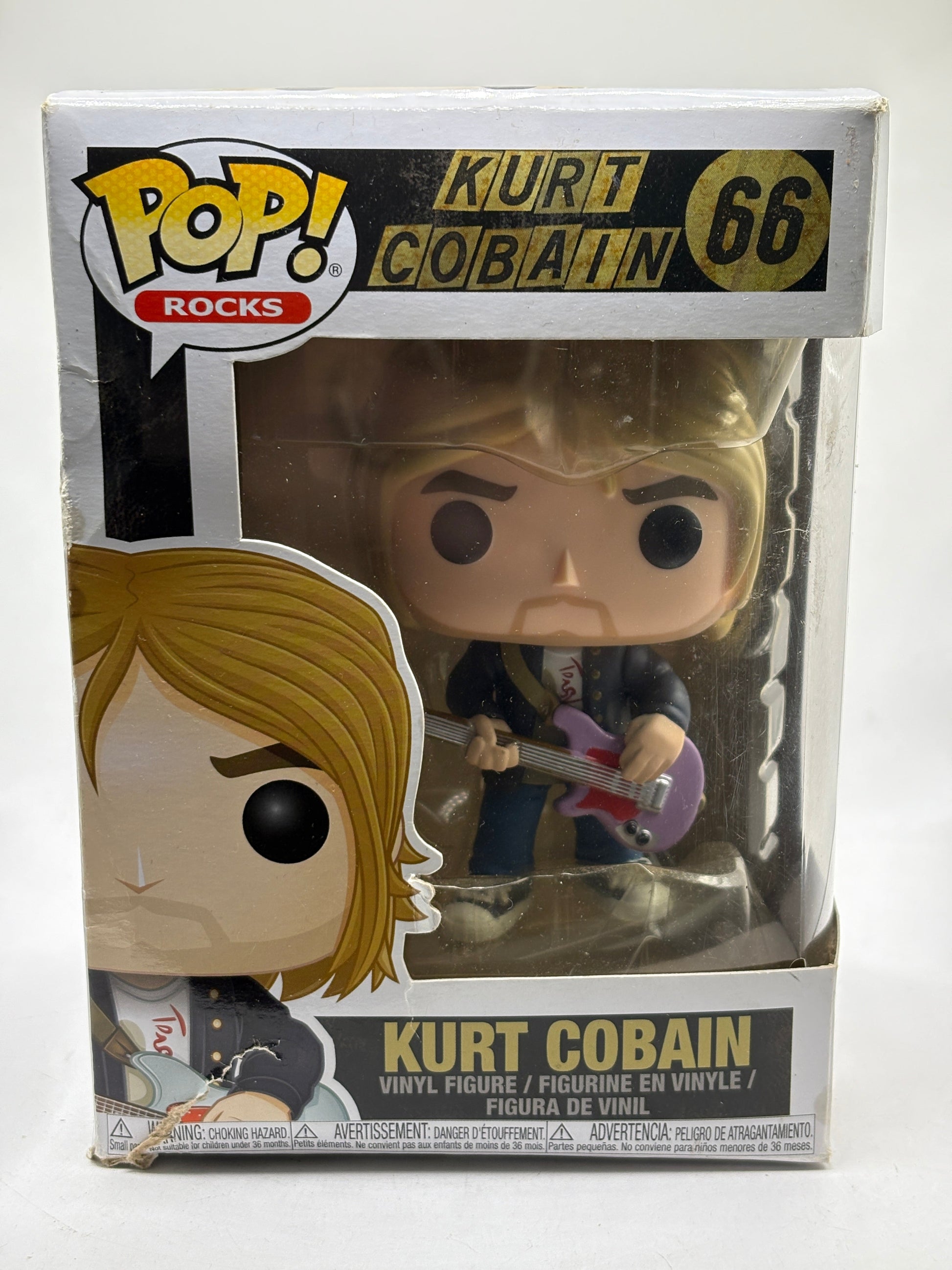Funko POP! Rocks Kurt Cobain #66 Kurt Cobain *BOX DAMAGE* FRENLY BRICKS - Open 7 Days