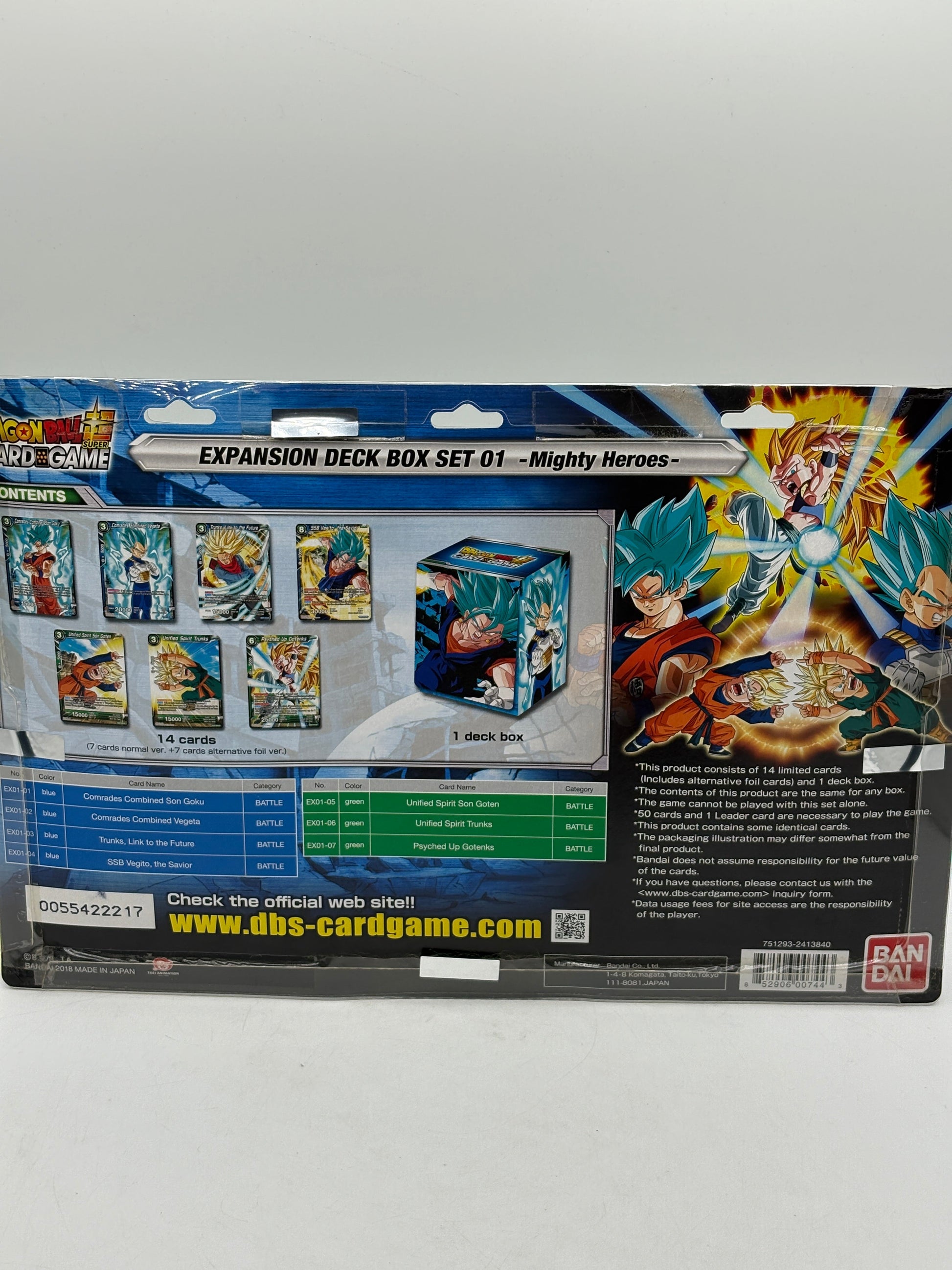 Dragon Ball Super DBS Card Game Expansion Deck Box Set 01 Mighty Heroes Sealed FRENLY BRICKS - Open 7 Days