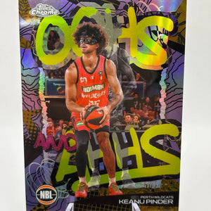 2024/25 Topps Chrome NBL Keanu Pinder Oohs Ahhs Gold Refractor #/50 Wildcats FRENLY BRICKS - Open 7 Days