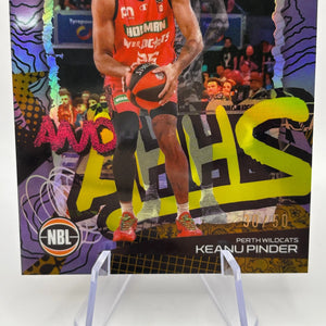 2024/25 Topps Chrome NBL Keanu Pinder Oohs Ahhs Gold Refractor #/50 Wildcats FRENLY BRICKS - Open 7 Days