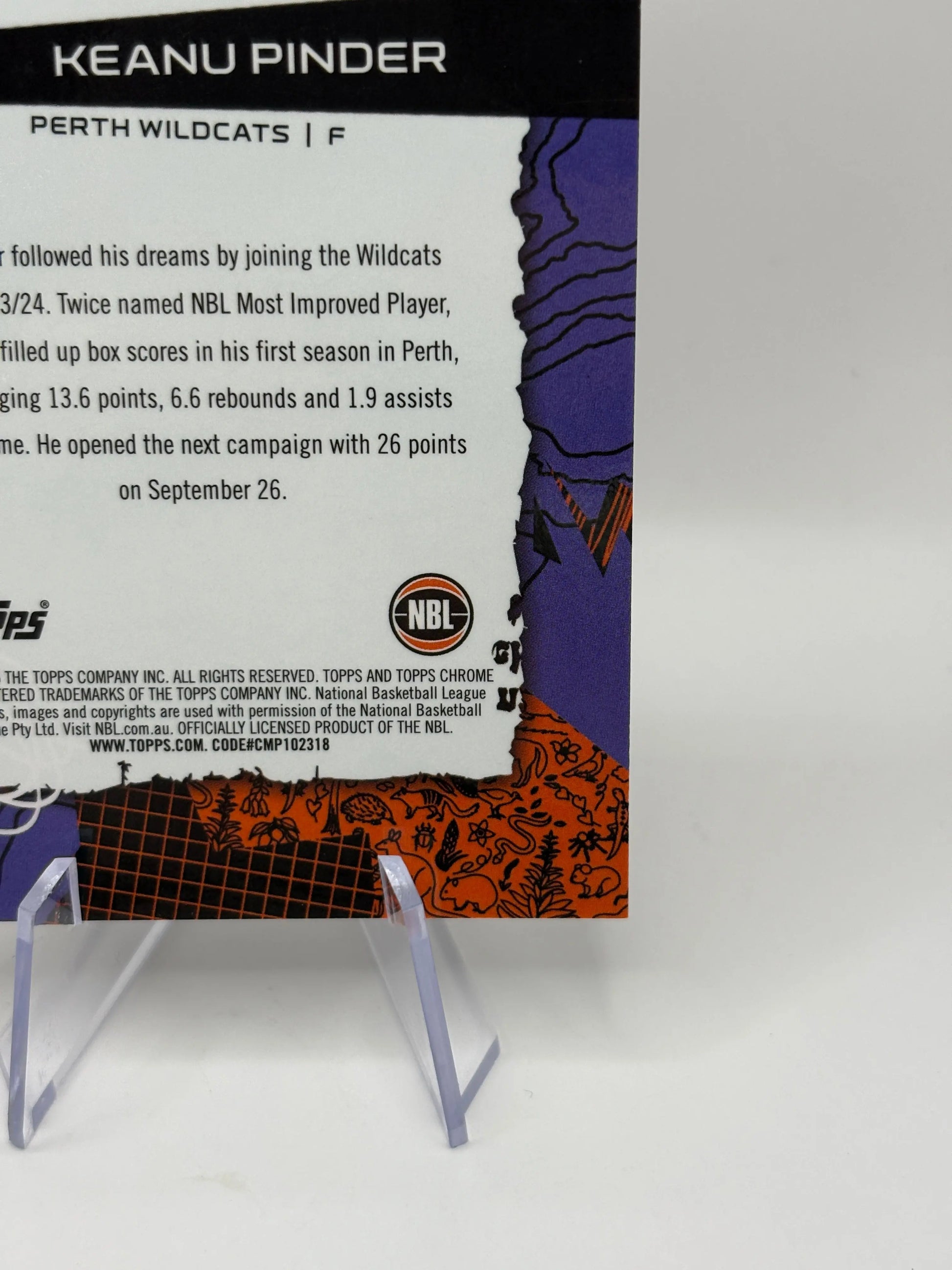 2024/25 Topps Chrome NBL Keanu Pinder Oohs Ahhs Gold Refractor #/50 Wildcats FRENLY BRICKS - Open 7 Days