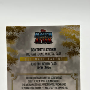 Topps match attax 2024/25 Jude Bellingham Ultimate Talent El Maestro De Madrid FRENLY BRICKS - Open 7 Days