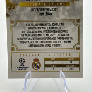 Topps match attax 2024/25 Jude Bellingham Ultimate Talent El Maestro De Madrid FRENLY BRICKS - Open 7 Days