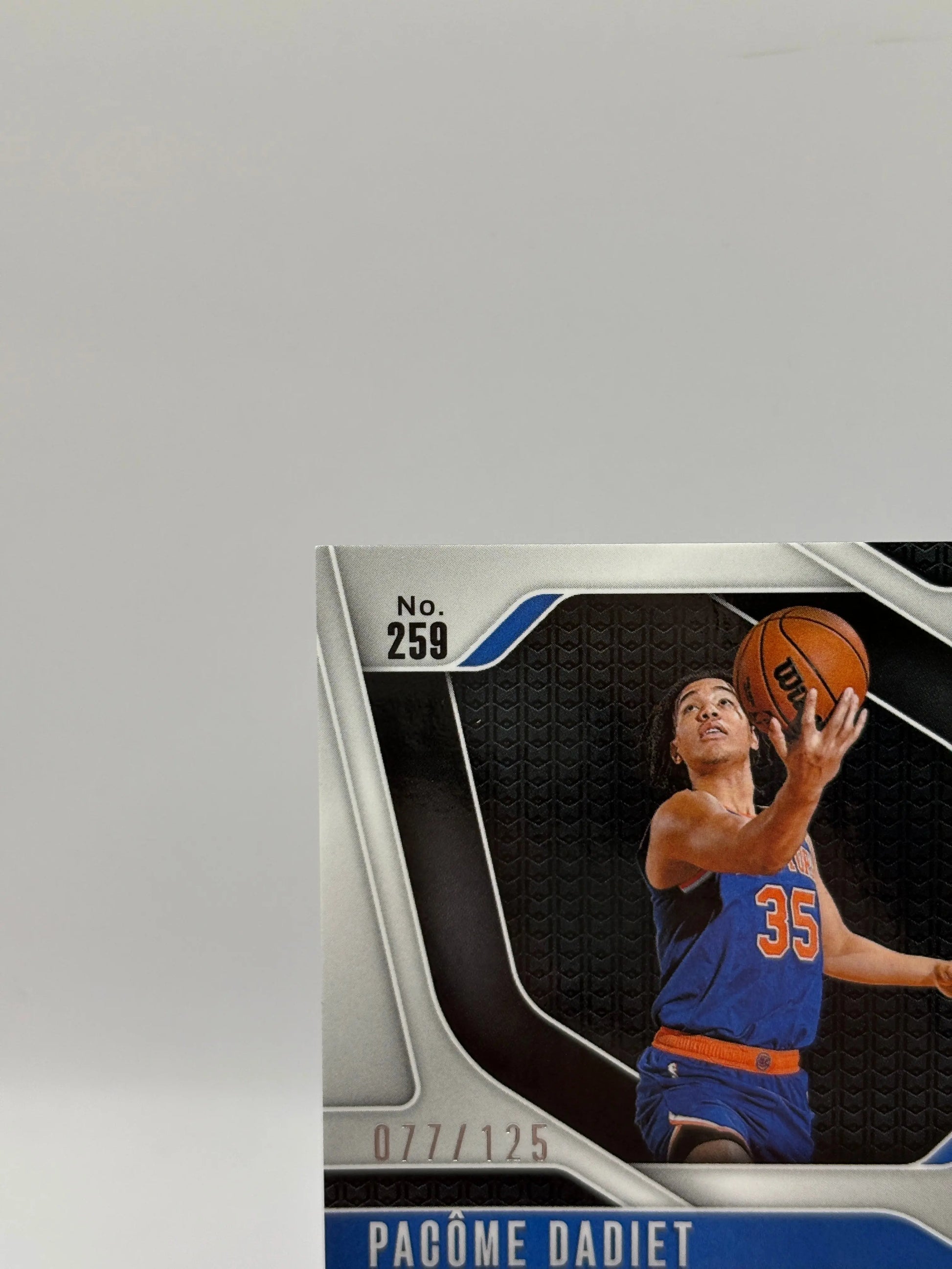 2024-25 Panini Prizm Basketball - Pacome Dadiet #259 077/125 Blue Ice FRENLY BRICKS - Open 7 Days