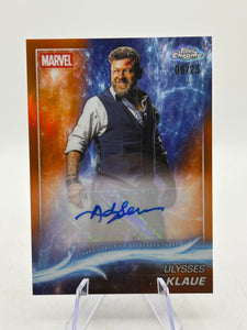 Topps Chrome Marvel 2025 Andy Serkis as Ulysses Klaue Auto /25 Orange