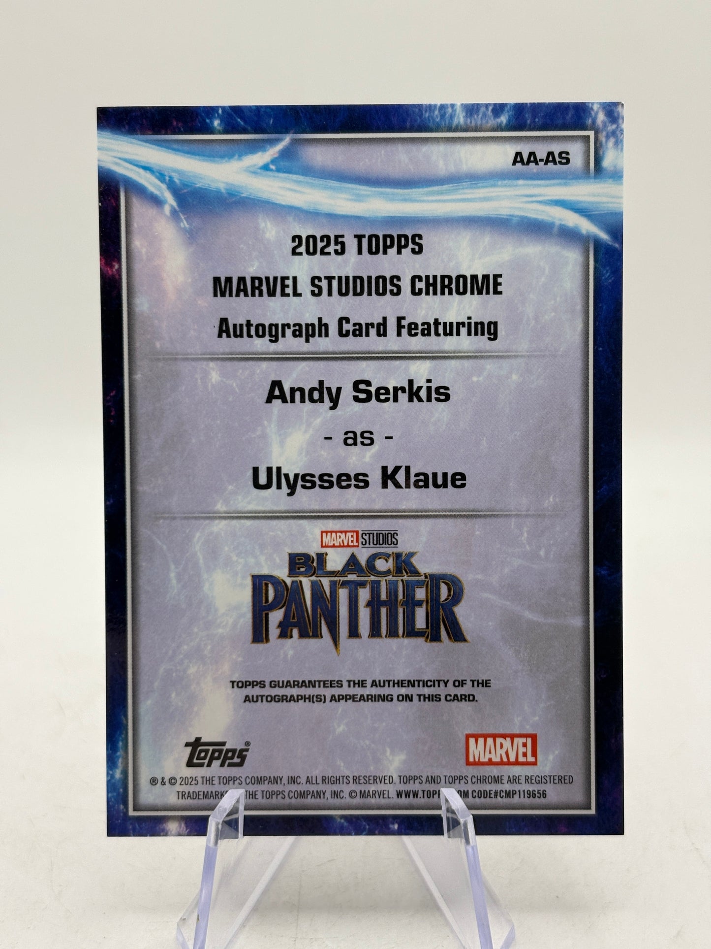 Topps Chrome Marvel 2025 Andy Serkis as Ulysses Klaue Auto /25 Orange FRENLY BRICKS - Open 7 Days