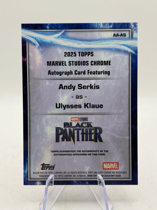 Topps Chrome Marvel 2025 Andy Serkis as Ulysses Klaue Auto /25 Orange FRENLY BRICKS - Open 7 Days