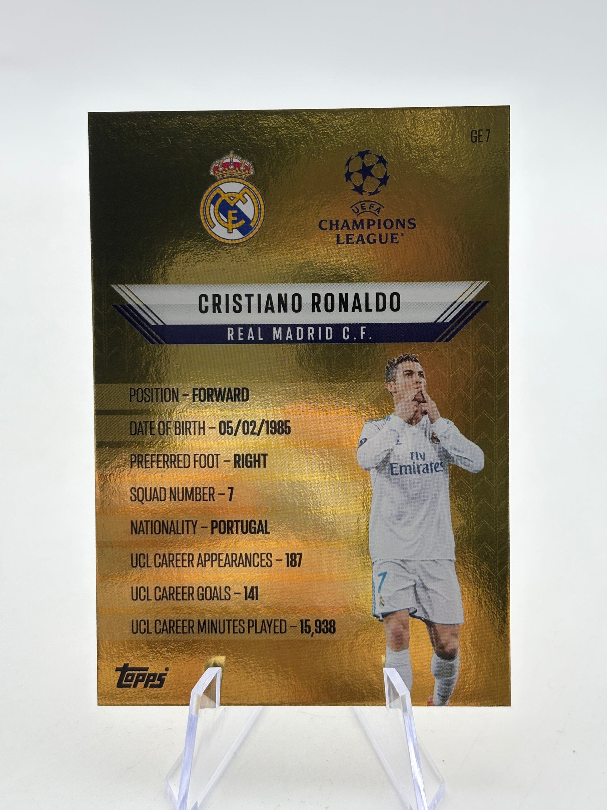2024-25 Topps UCC Gold Edge Limited Edition Cristiano Ronaldo Real Madrid FRENLY BRICKS - Open 7 Days