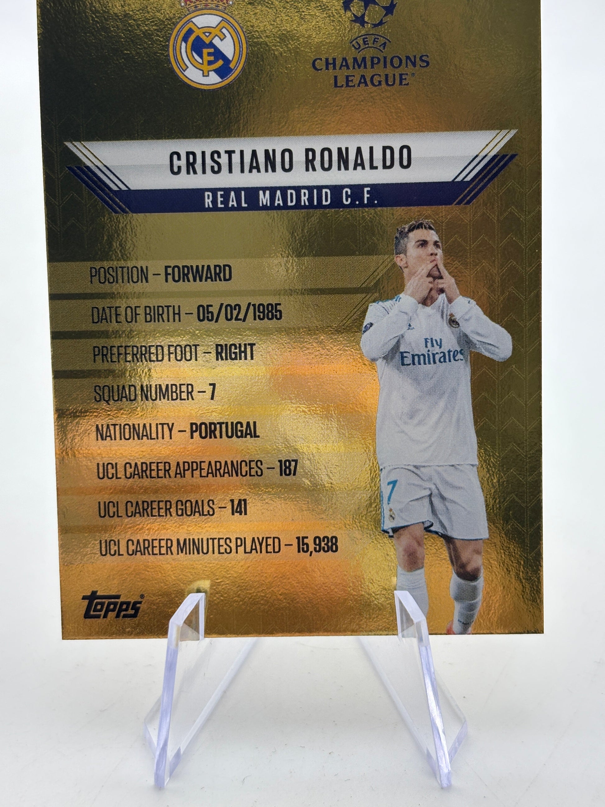 2024-25 Topps UCC Gold Edge Limited Edition Cristiano Ronaldo Real Madrid FRENLY BRICKS - Open 7 Days