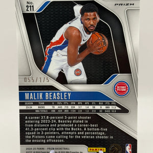2024-25 Panini Prizm Basketball - Malik Beasley #211 055/175 White FRENLY BRICKS - Open 7 Days