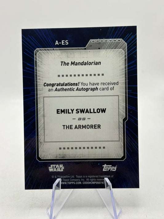 Topps Star Wars #A-ES Emily Swallow as The Armorer Auto /50 FRENLY BRICKS - Open 7 Days
