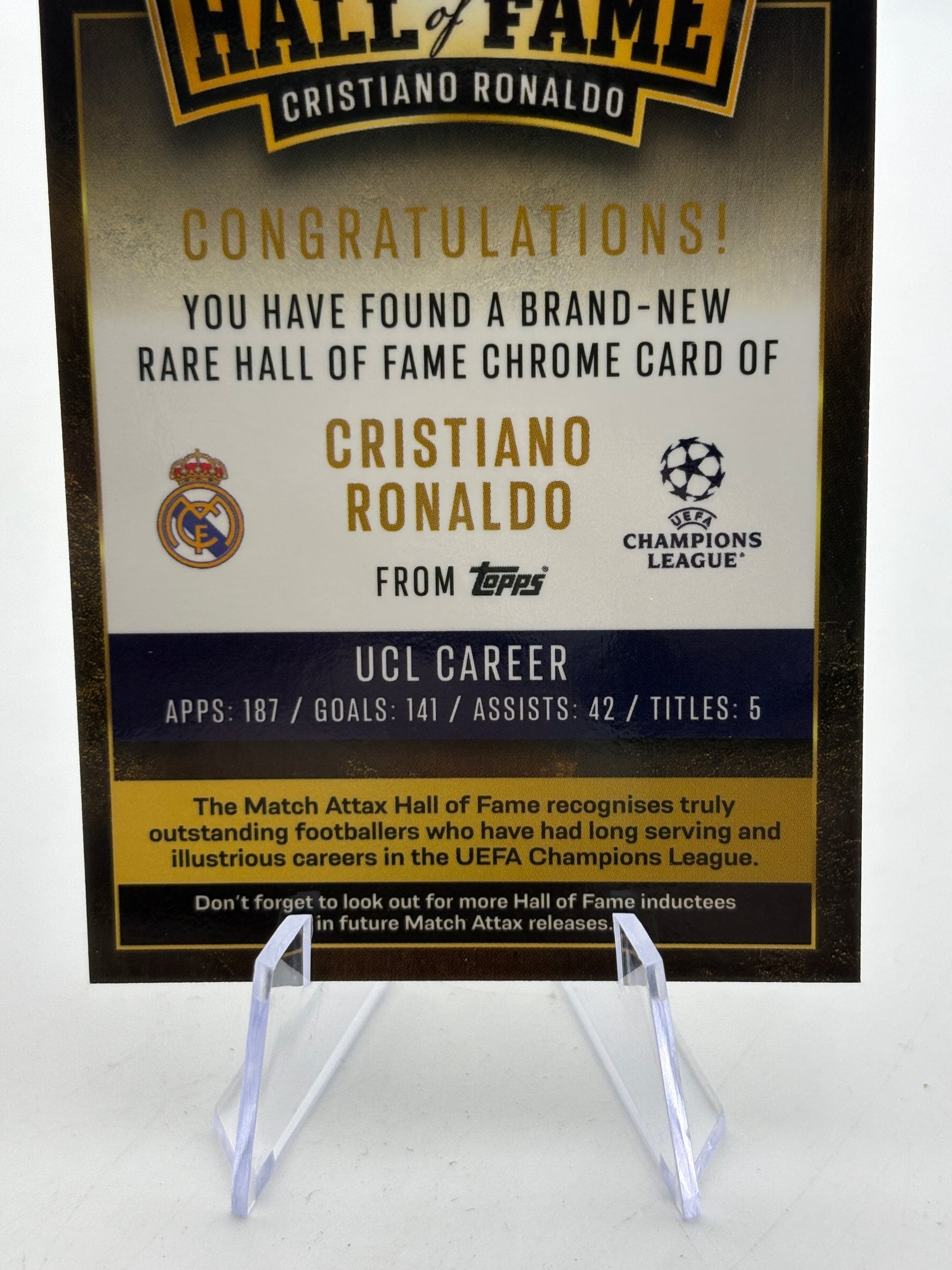 2024-25 Match Attax Hall Of Fame Cristiano Ronaldo FRENLY BRICKS - Open 7 Days