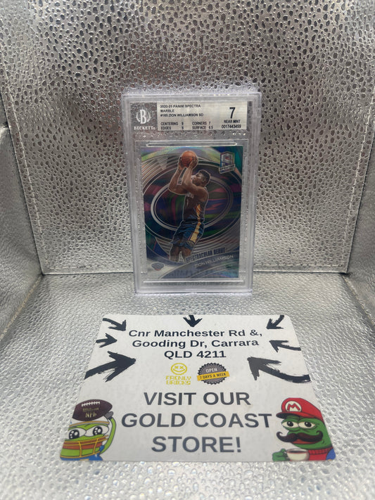 BGS 7, 2020-21 Panini Spectra Marble #165 Zion Williamson SD 4/5 FRENLY BRICKS - Open 7 Days