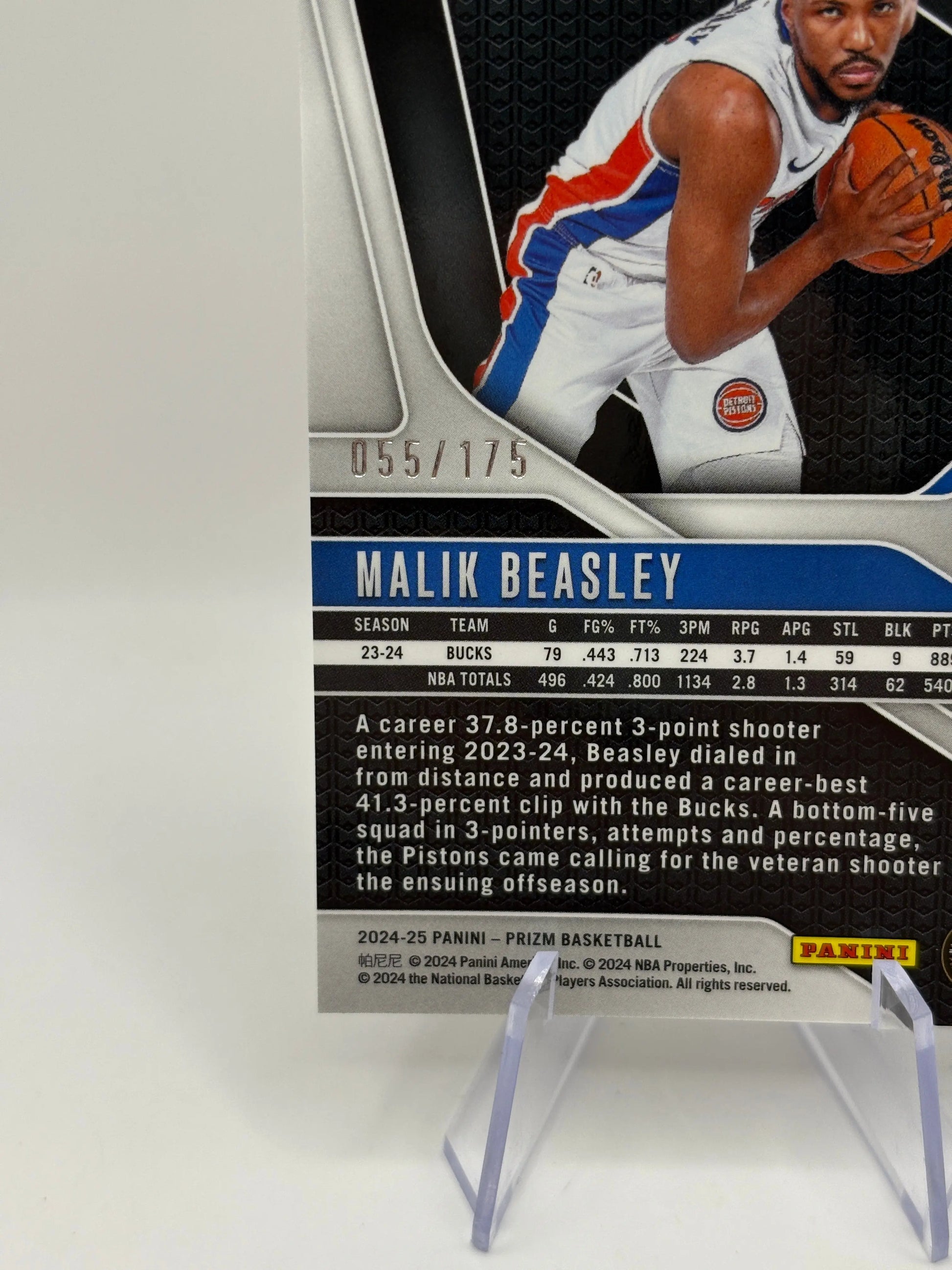 2024-25 Panini Prizm Basketball - Malik Beasley #211 055/175 White FRENLY BRICKS - Open 7 Days